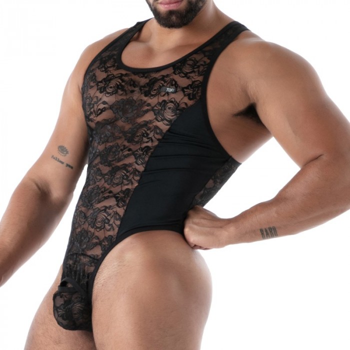 Body of the brand TOF PARIS - Body String Tof Paris Fluid Lace - Noir - Ref : TOF589N