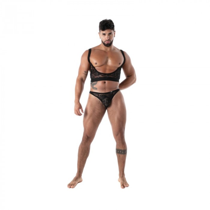 Accessoires de la marque TOF PARIS - Bretelle de Jarretière Tof Paris Fluid Lace - Noir - Ref : TOF588N