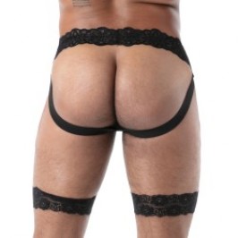 Jockstraps of the brand TOF PARIS - Jock Chaps Tof Paris Fluid Lace - Noir - Ref : TOF587N