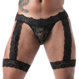Jockstraps of the brand TOF PARIS - Jock Chaps Tof Paris Fluid Lace - Noir - Ref : TOF587N