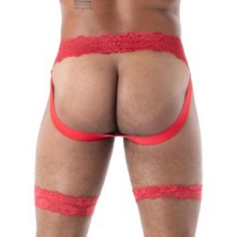 Jockstraps of the brand TOF PARIS - copy of Jock Chaps Tof Paris Fluid Lace - Noir - Ref : TOF587R