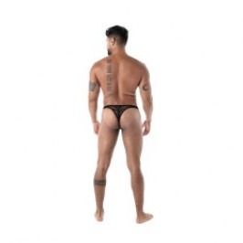 Thong of the brand TOF PARIS - String Tof Paris Fluid Lace - Noir - Ref : TOF586N