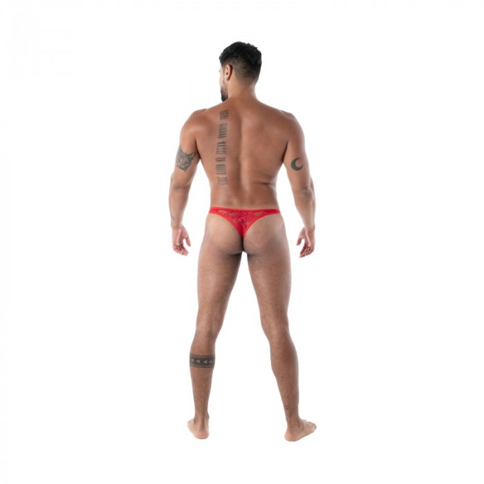 Thong of the brand TOF PARIS - copy of String Tof Paris Fluid Lace - Noir - Ref : TOF586R