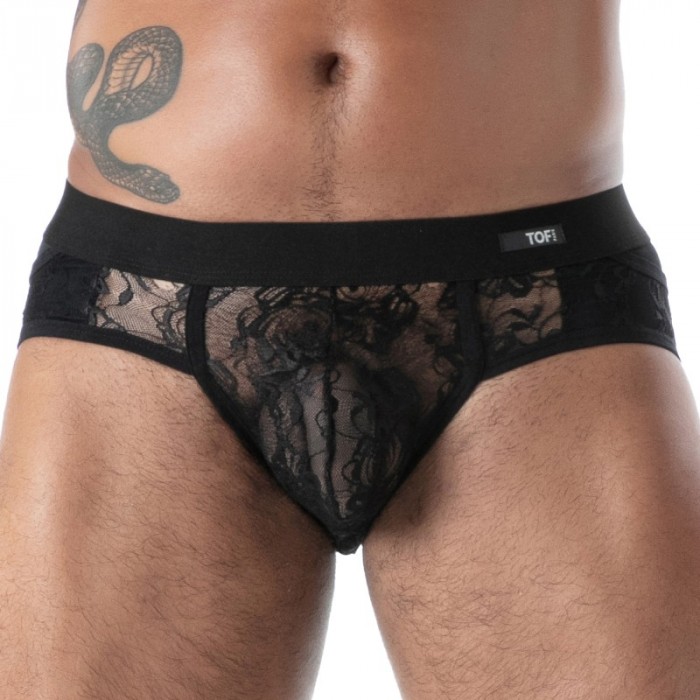 Slip, Tanga de la marque TOF PARIS - Slip à Poches en Dentelle Fluide Tof Paris - Noir - Ref : TOF585N Slip, Tanga de la marque TOF PARIS - Slip à Poches en Dentelle Fluide Tof Paris - Noir - Ref : TOF585N