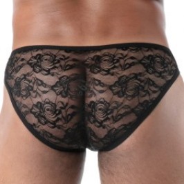 Brief of the brand TOF PARIS - Mini Slip Tof Paris Fluid Lace - Noir - Ref : TOF584N