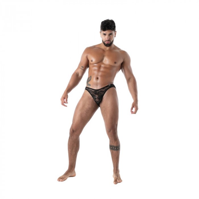 Brief of the brand TOF PARIS - Mini Slip Tof Paris Fluid Lace - Noir - Ref : TOF584N
