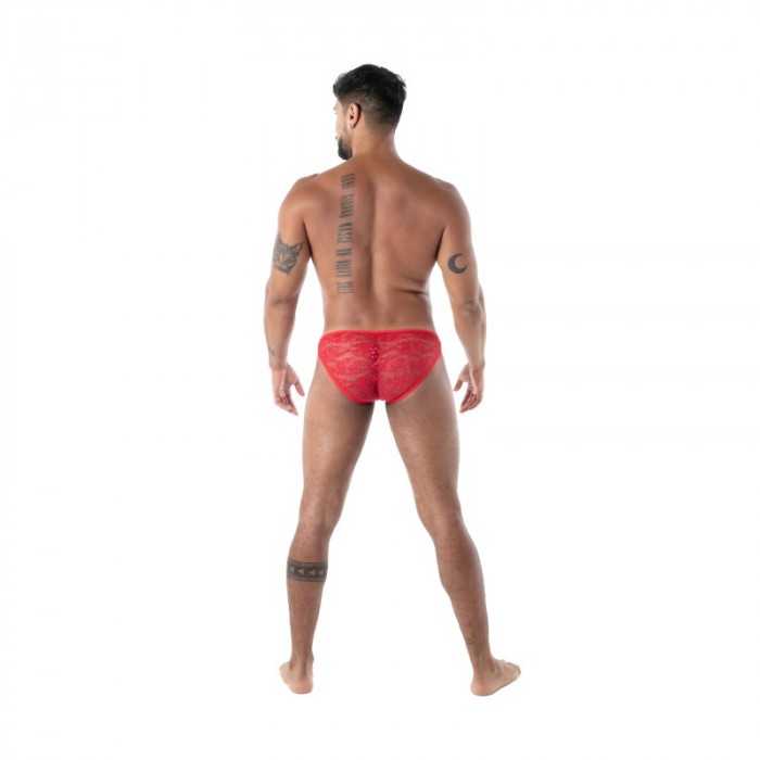 Brief of the brand TOF PARIS - copy of Mini Slip Tof Paris Fluid Lace - Noir - Ref : TOF584R