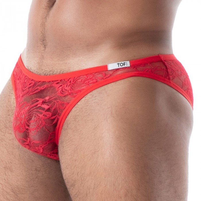 Brief of the brand TOF PARIS - copy of Mini Slip Tof Paris Fluid Lace - Noir - Ref : TOF584R
