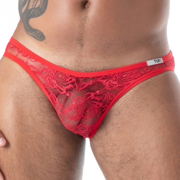 Brief of the brand TOF PARIS - copy of Mini Slip Tof Paris Fluid Lace - Noir - Ref : TOF584R Brief of the brand TOF PARIS - copy of Mini Slip Tof Paris Fluid Lace - Noir - Ref : TOF584R