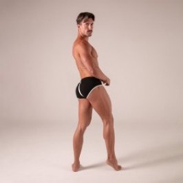 Slip, Tanga de la marque  - Slip ouvert polyvalent Absolu Male - Noir - Ref : AM0025N