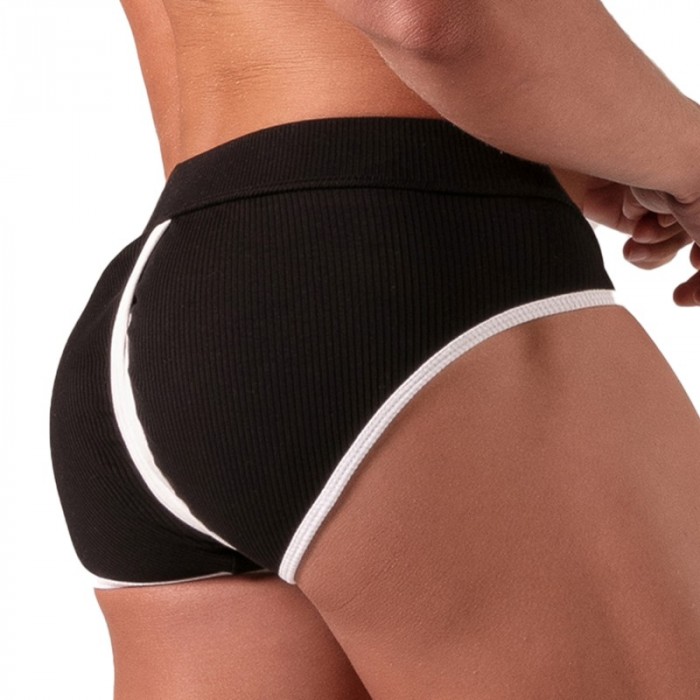 Slip, Tanga de la marque  - Slip ouvert polyvalent Absolu Male - Noir - Ref : AM0025N