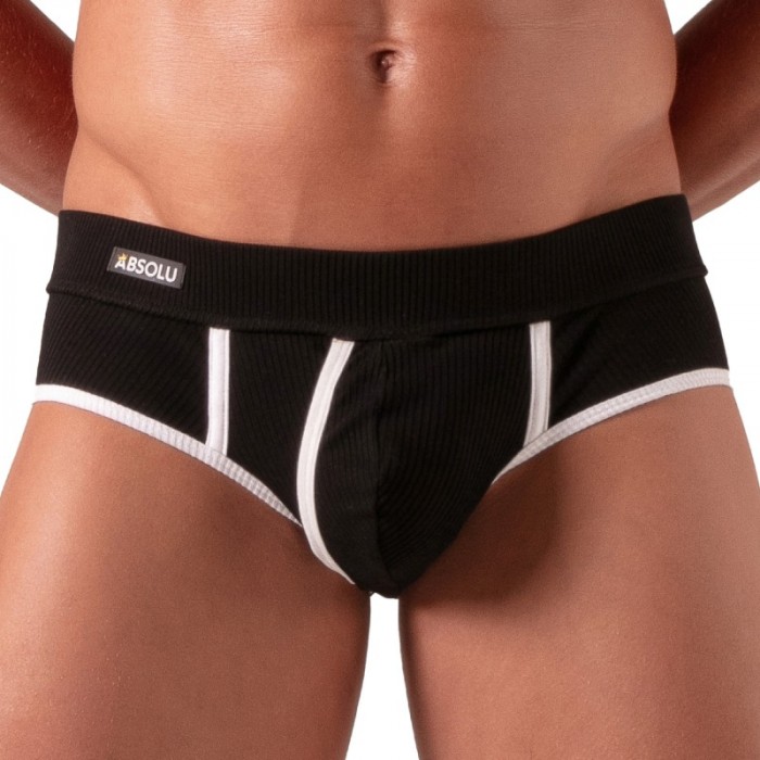 Slip, Tanga de la marque  - Slip ouvert polyvalent Absolu Male - Noir - Ref : AM0025N