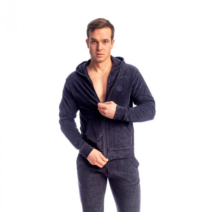Jacke der Marke L HOMME INVISIBLE - Fire Island- Zip Up Hoodie L Homme Invisible Marine - Ref : HW172 FIR 049