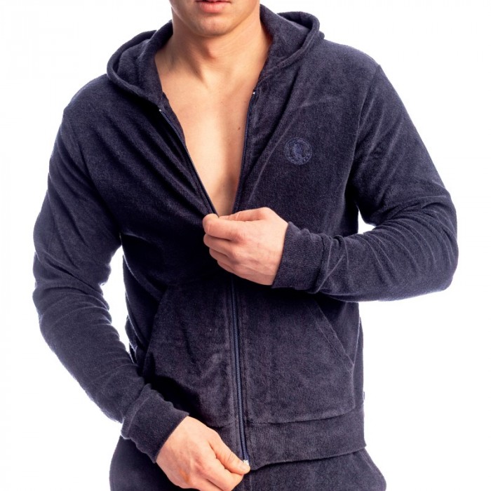 Jacke der Marke L HOMME INVISIBLE - Fire Island- Zip Up Hoodie L Homme Invisible Marine - Ref : HW172 FIR 049