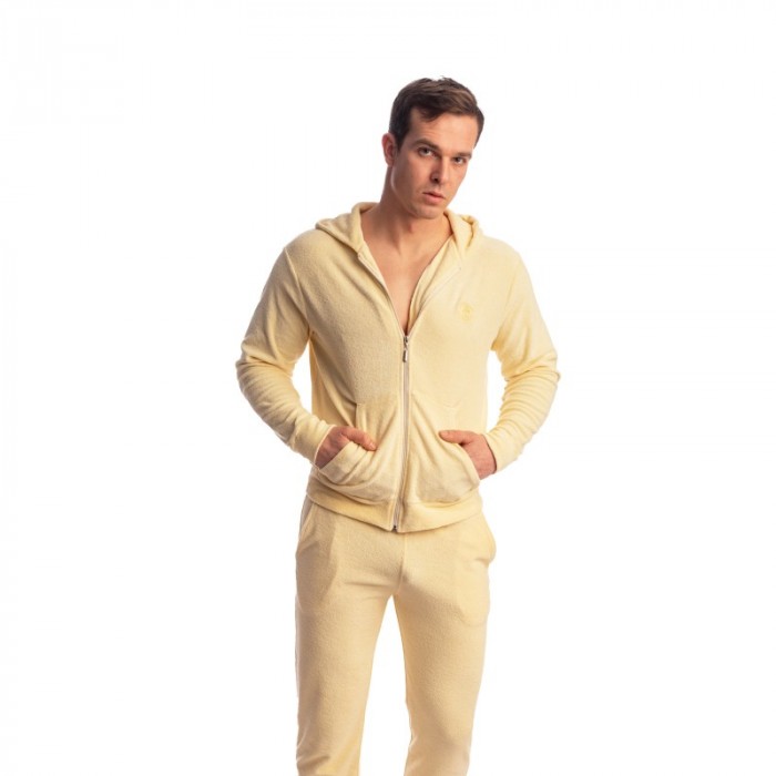 Jacke der Marke L HOMME INVISIBLE - Fire Island- Zip Up Hoodie L Homme Invisible Light Lemon - Ref : HW172 FIR L11