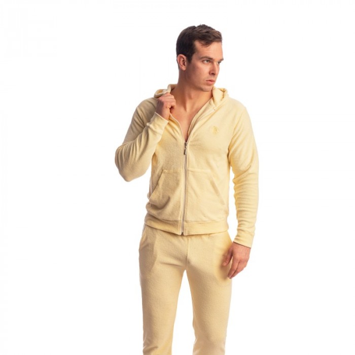 Jacke der Marke L HOMME INVISIBLE - Fire Island- Zip Up Hoodie L Homme Invisible Light Lemon - Ref : HW172 FIR L11