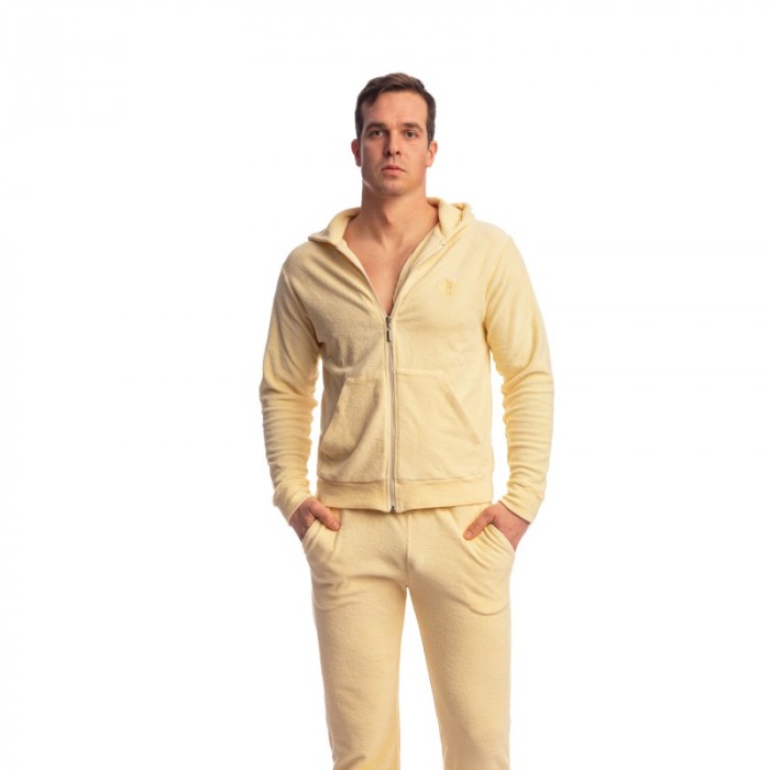 Jacke der Marke L HOMME INVISIBLE - Fire Island- Zip Up Hoodie L Homme Invisible Light Lemon - Ref : HW172 FIR L11