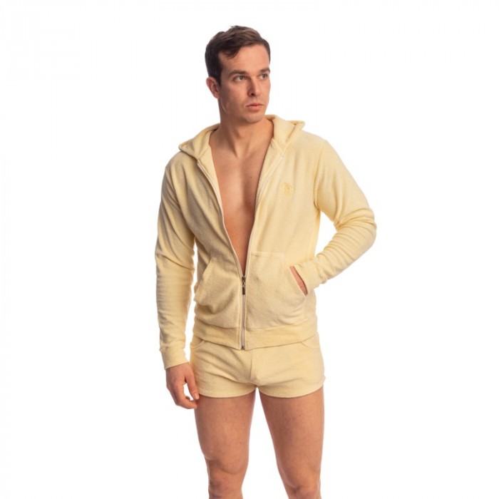 Jacke der Marke L HOMME INVISIBLE - Fire Island- Zip Up Hoodie L Homme Invisible Light Lemon - Ref : HW172 FIR L11