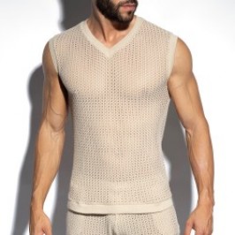 V-Neck Tank Top - Beige