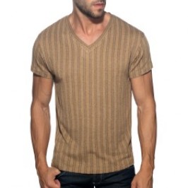 V-Neck T-Shirt Barley - Brown