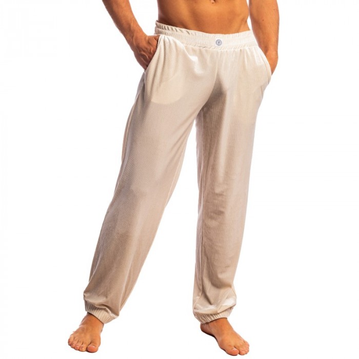 Pantalones de la marca L HOMME INVISIBLE - Champagne & Velour- Pantalon Jogging L Homme Invisible Vanille - Ref : HW178 CGN 011