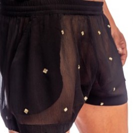 Short of the brand L HOMME INVISIBLE - Pluie des étoiles Ample Shorts L Homme Invisible Noir - Ref : HW185 ETO 001