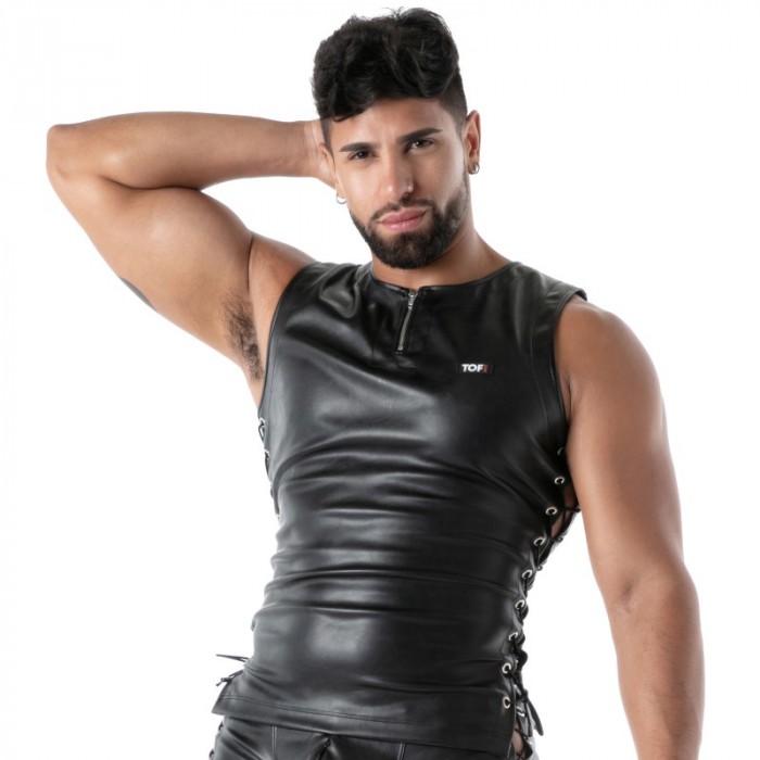 Tank top of the brand TOF PARIS - Débardeur à Lacets Kinky Tof Paris - Ref : TOF619N