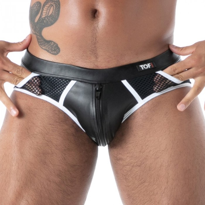 Slip de la marca TOF PARIS - Calzoncillos sin espalda con cremallera kinky de París - Ref : TOF621NB