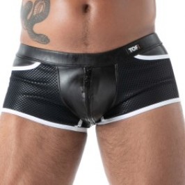 Boxer shorts, Shorty of the brand TOF PARIS - Kinky Full Zip Boxer Shorts Black/White - Ref : TOF612NB