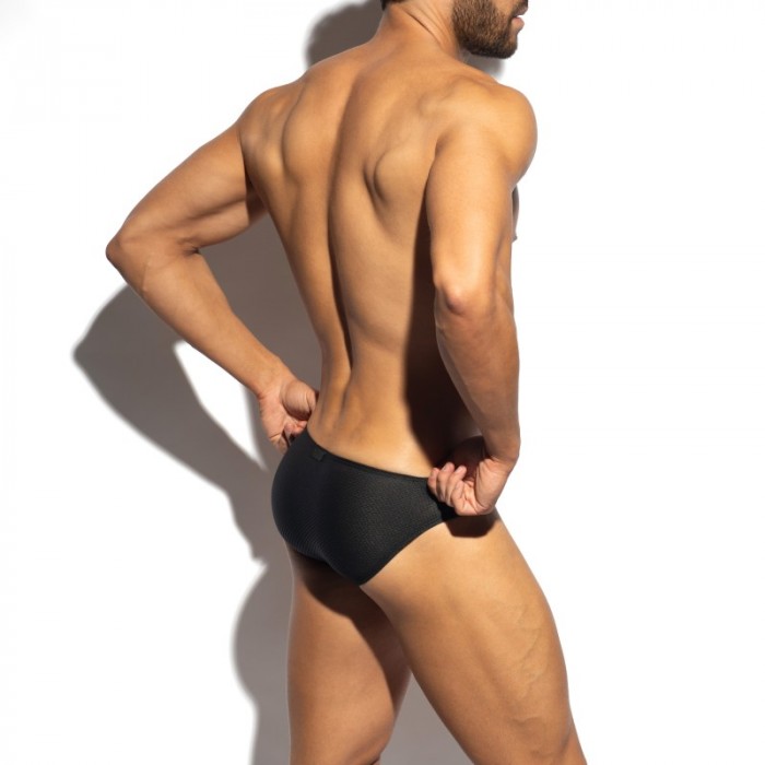 Slip, Tanga de la marque ES COLLECTION - Bikini Bee Nest C-Through Edition Limitée - Noir - Ref : UN647 C10