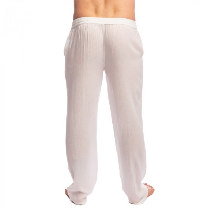 Pantalon de la marque L HOMME INVISIBLE - Amalfi - Pantalon Blanc - Ref : HW144 AMA 002