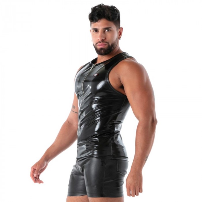 Tirantes de la marca TOF PARIS - Débardeur Latex Zip Second Peau - Ref : TOF633N