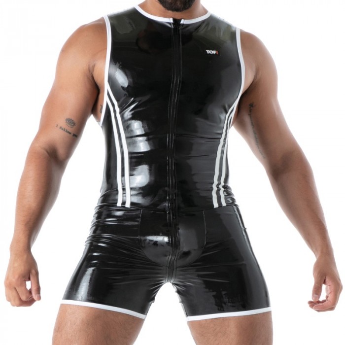 Body de la marca TOF PARIS - Body Intégral Latex Seconde Peau - Ref : TOF636N