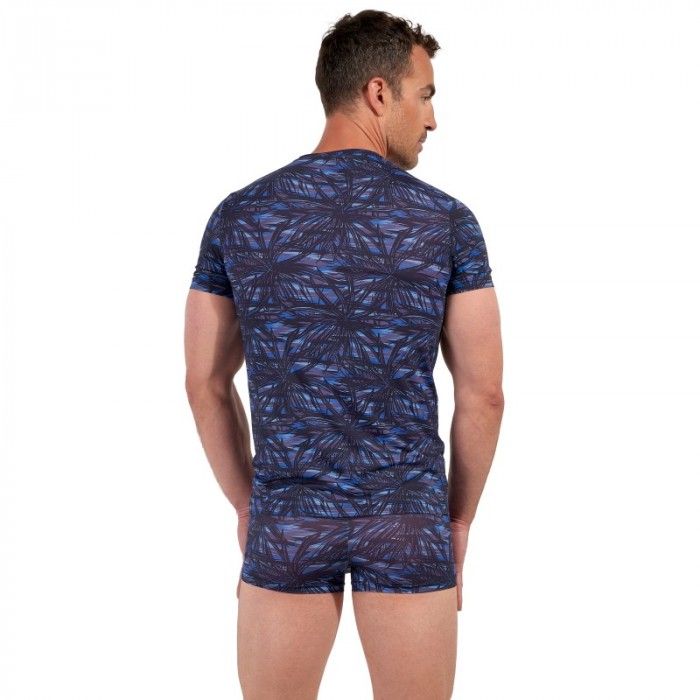 Manches courtes de la marque HOM - Tee-Shirt V Neck Star Island - Ref : 403109 P0BI