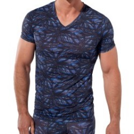 Manches courtes de la marque HOM - Tee-Shirt V Neck Star Island - Ref : 403109 P0BI