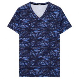 Manches courtes de la marque HOM - Tee-Shirt V Neck Star Island - Ref : 403109 P0BI
