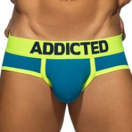 Brief of the brand ADDICTED - Slip Swimderwear Dot Dot Dot - Bleu Paon - Ref : AD1428 C27
