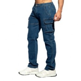 Jeans Cargo Denim - Bleu Foncé