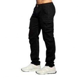 Cargo Jeans Denim - Schwarz