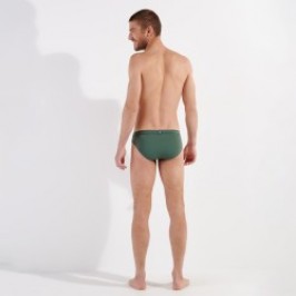 Slip de bain de la marque HOM - Mini Slip de Bain Nautical Cup - Kaki - Ref : 402755 00XD