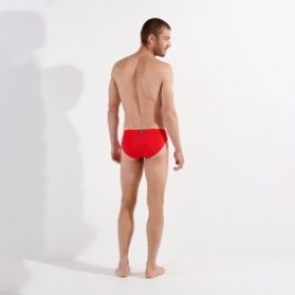 Slip de bain de la marque HOM - Mini Slip de Bain Nautical Cup - Rouge - Ref : 402755 00PA