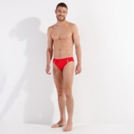 Slip de bain de la marque HOM - Mini Slip de Bain Nautical Cup - Rouge - Ref : 402755 00PA