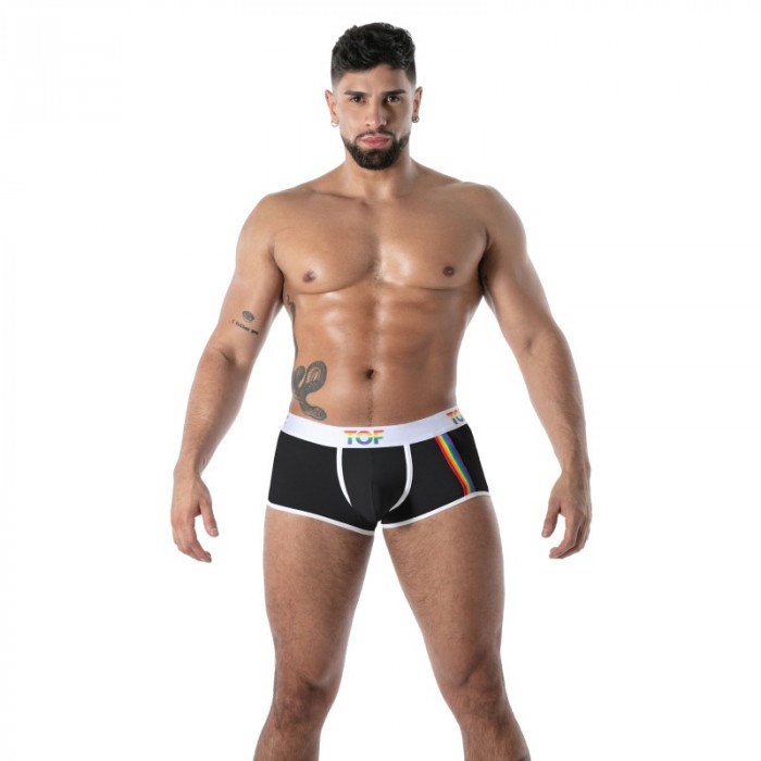 Boxer, shorty de la marque TOF PARIS - Trunk Joyful Pride TOF Paris - Noir - Ref : TOF597N