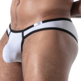 Slip, Tanga de la marque TOF PARIS - Mini Slip Microfibre Mon Amour TOF Paris - Blanc - Ref : TOF640B