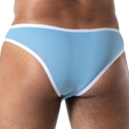 Slip, Tanga de la marque TOF PARIS - Mini Slip Microfibre Mon Amour TOF Paris - Bleu - Ref : TOF640BU