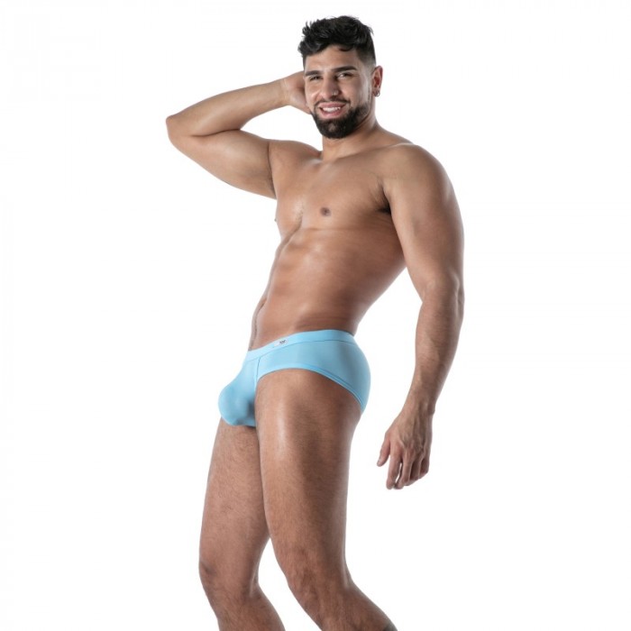Slip, Tanga de la marque TOF PARIS - Slip Microfibre Mon Amour TOF Paris - Bleu - Ref : TOF641BU