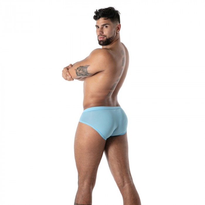 Slip, Tanga de la marque TOF PARIS - Slip Microfibre Mon Amour TOF Paris - Bleu - Ref : TOF641BU
