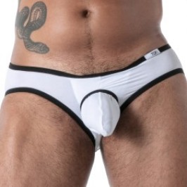 Backless de la marque TOF PARIS - Slip Bottomless Microfibre Mon Amour TOF Paris - Blanc - Ref : TOF645B