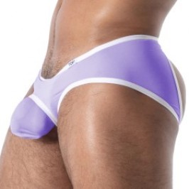 Backless de la marque TOF PARIS - Slip Bottomless Microfibre Mon Amour TOF Paris - Violet - Ref : TOF645V