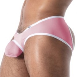 Backless de la marque TOF PARIS - Slip Bottomless Microfibre Mon Amour TOF Paris - Rose - Ref : TOF645P